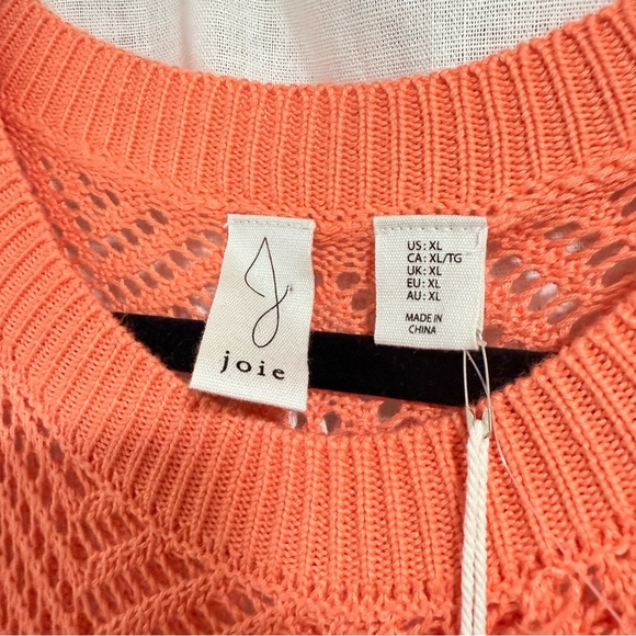 Joie NWT Peach Crochet Knit Coverup Maxi Dress - Picture 2 of 7